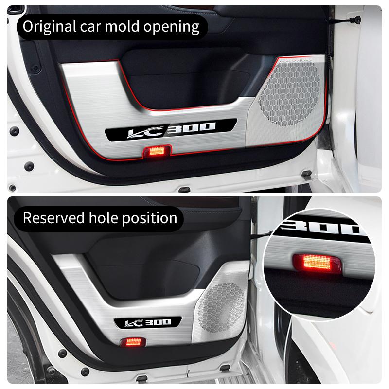 LC300 FJ300 Interior Accessories For 2021-2025 Toyota Land Cruiser 300 Stainless Steel Car Door Protective Cover Speaker Cover