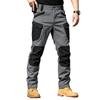 Men's Retro Color Block Multi-Pocket Cargo Pants (Belt Not Included)