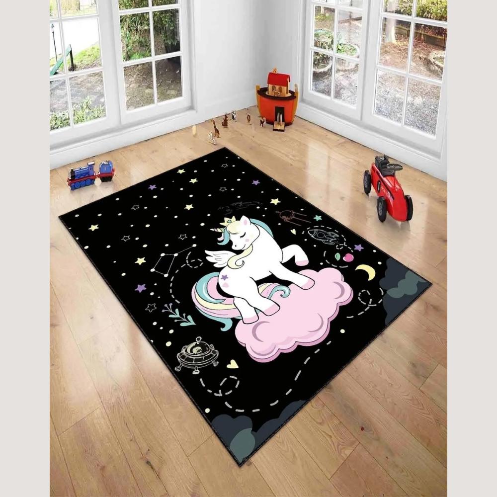 

Miru Home Моющийся нескользящий коврик в горошек с цифровой печатью для гостиной, детей и младенцев Mcb-21 80 x 120 cm