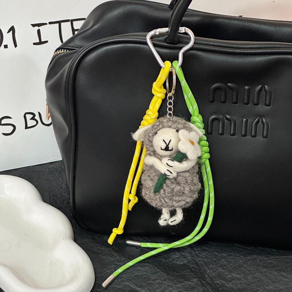 Handmade Wool Felt Pendant Bag Charm for Women