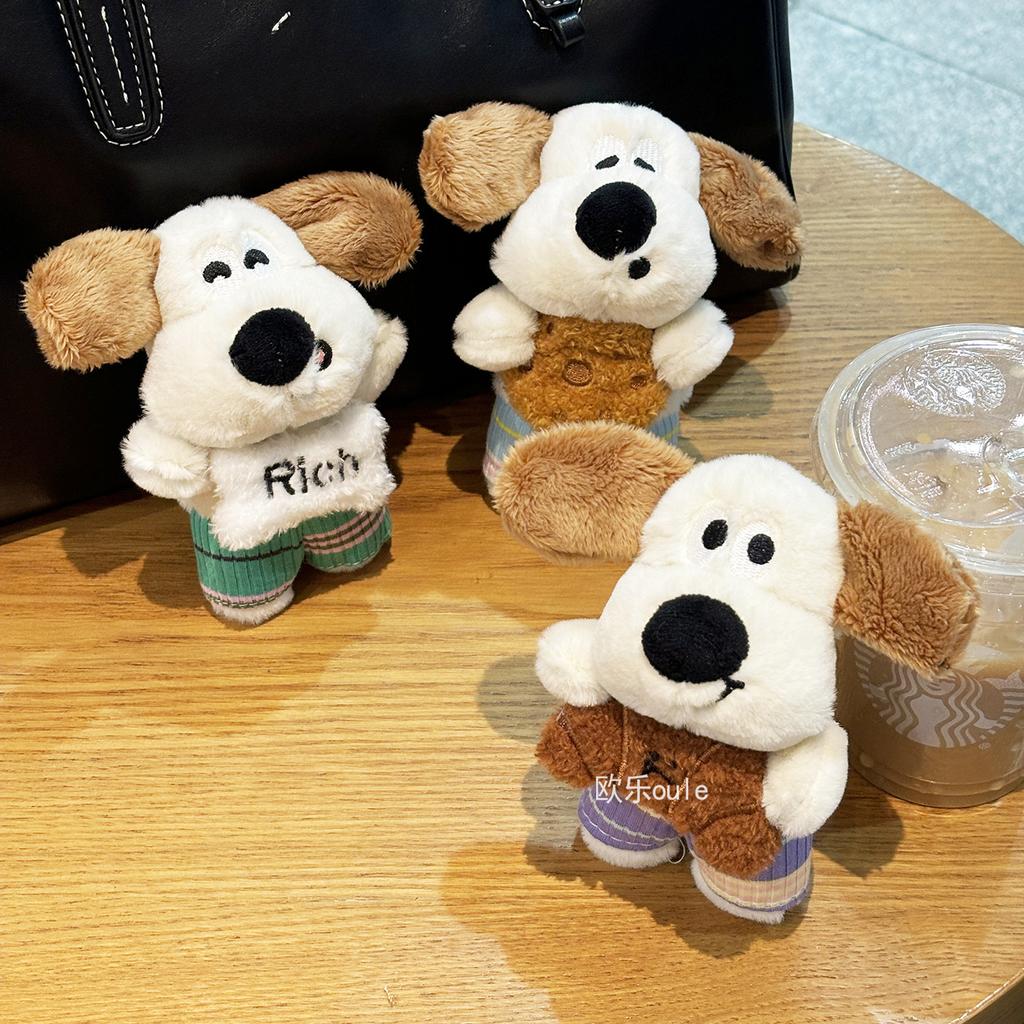Trendy Toy Shop Grabbing Machine Small Pendant Plush Toys Boss Dog Doll Keychain Doll