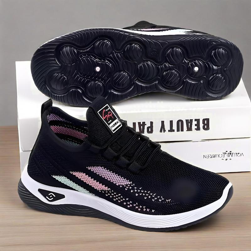 Women'S Mesh Low Cut Running Student Shoes Fashion Shoes New Knitted Sports Shoes Spring And Autumn Soft Soled Casual Shoes