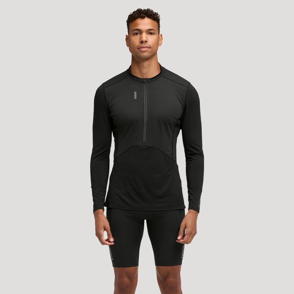 [hoka] Мужская толстовка Hoka Sky Breeze с длинным рукавом на молнии 1170234-BLK S
