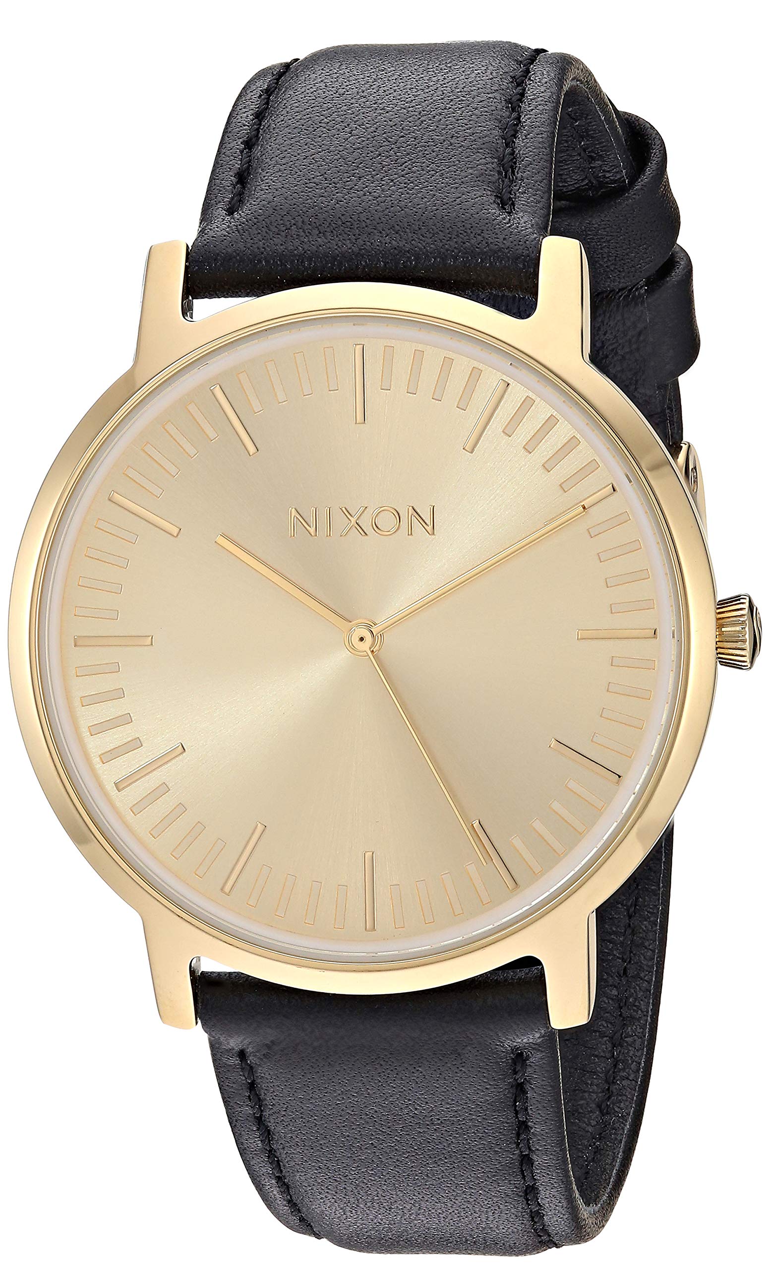 

Модные кожаные часы Nixon Porter A1058510 для мужчин золотой