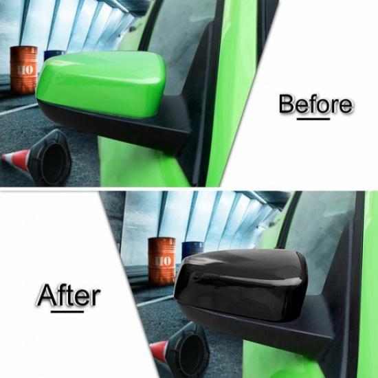2X Black Rear View Mirror Guards Decor Cover Trim Kit for 2009-2013 Ford Mustang