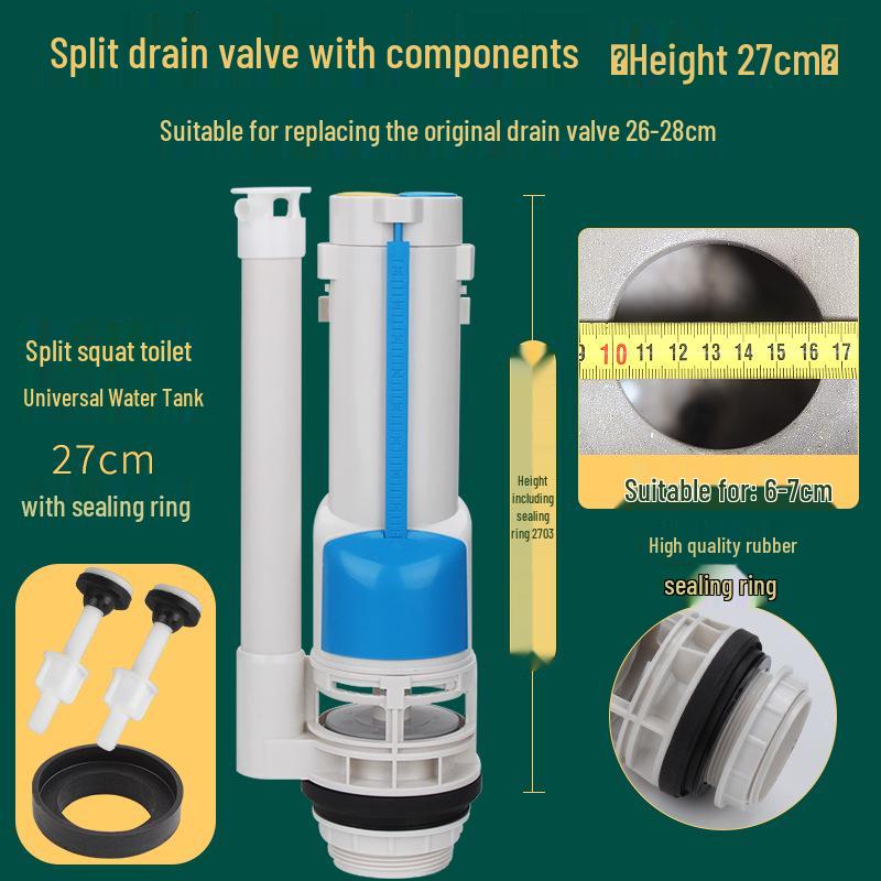 WDI Water-Saving Flush Valve Kit for Squat Toilets
