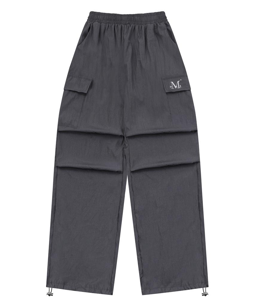 MUCENT Gross Poly Parachute Pintuck String Cargo Pants Unisex (5 Colors)