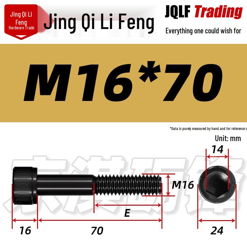 M6-M24 High-Strength Black Hex Socket Reverse Thread Cap Screw