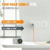 TESSAN International Adapter Plug, Worldwide Compatible, ABFOC Type Outlet Converter with 3 USB-A and 1 USB-C Ports, Compatible with Europe, Korea,