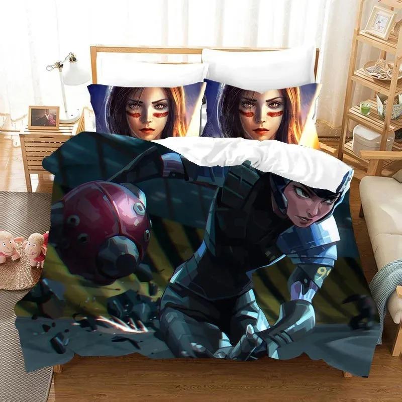 3D Movie ALITA Battle Angel Bedding Set Boys Girls Twin Queen Size Duvet Cover Pillowcase Bed Boys Adult Home Textileextile