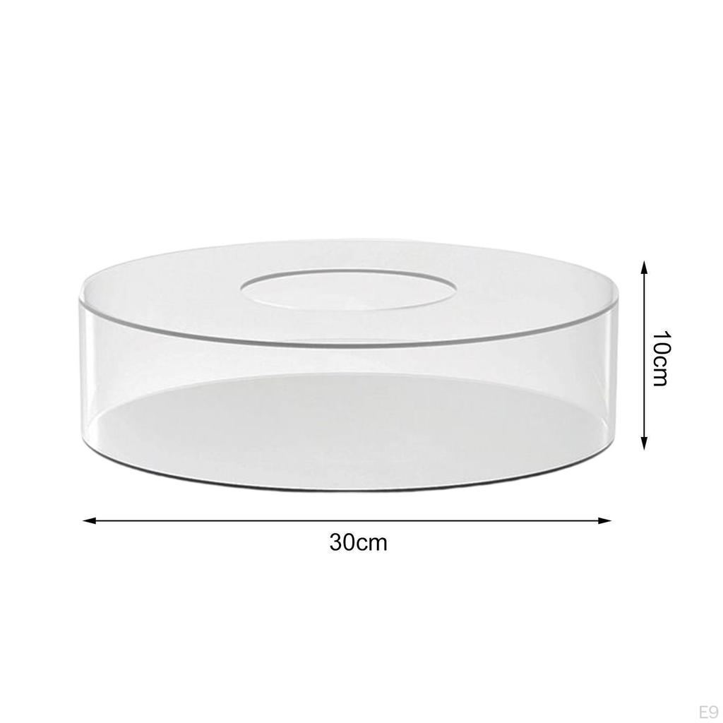 Acrylic Cake Display Board Decor Tool Round Tabletop DIY Decorative Centerpiece Fillable