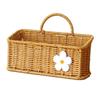 Imitation Rattan Wall Mount Basket Woven Storage Basket  For Ginger Garlic Onion Snacks