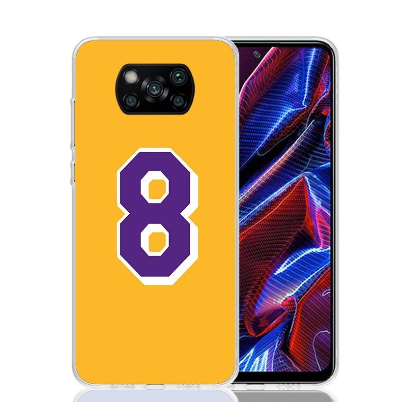 Basketball 23 24 8 Number Case Phone Cover for Xiaomi Poco X3 Nfc X5 X6 X7 X4 Gt F6 F5 Pro F4 F3 M5S M5 M4 M3 5G Trend Fundas Po