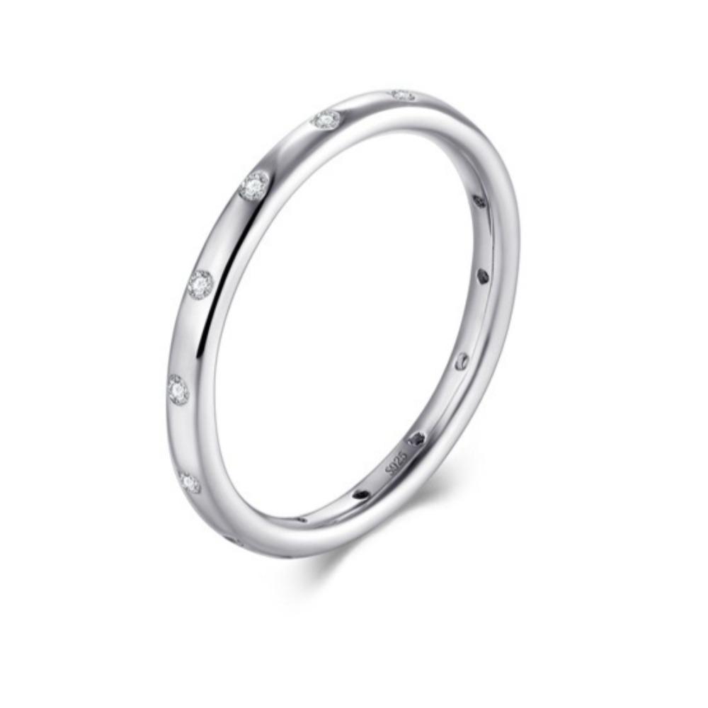 S925 Sterling Silver Simple Ring for Couples Thin Band Stylish European Accessory