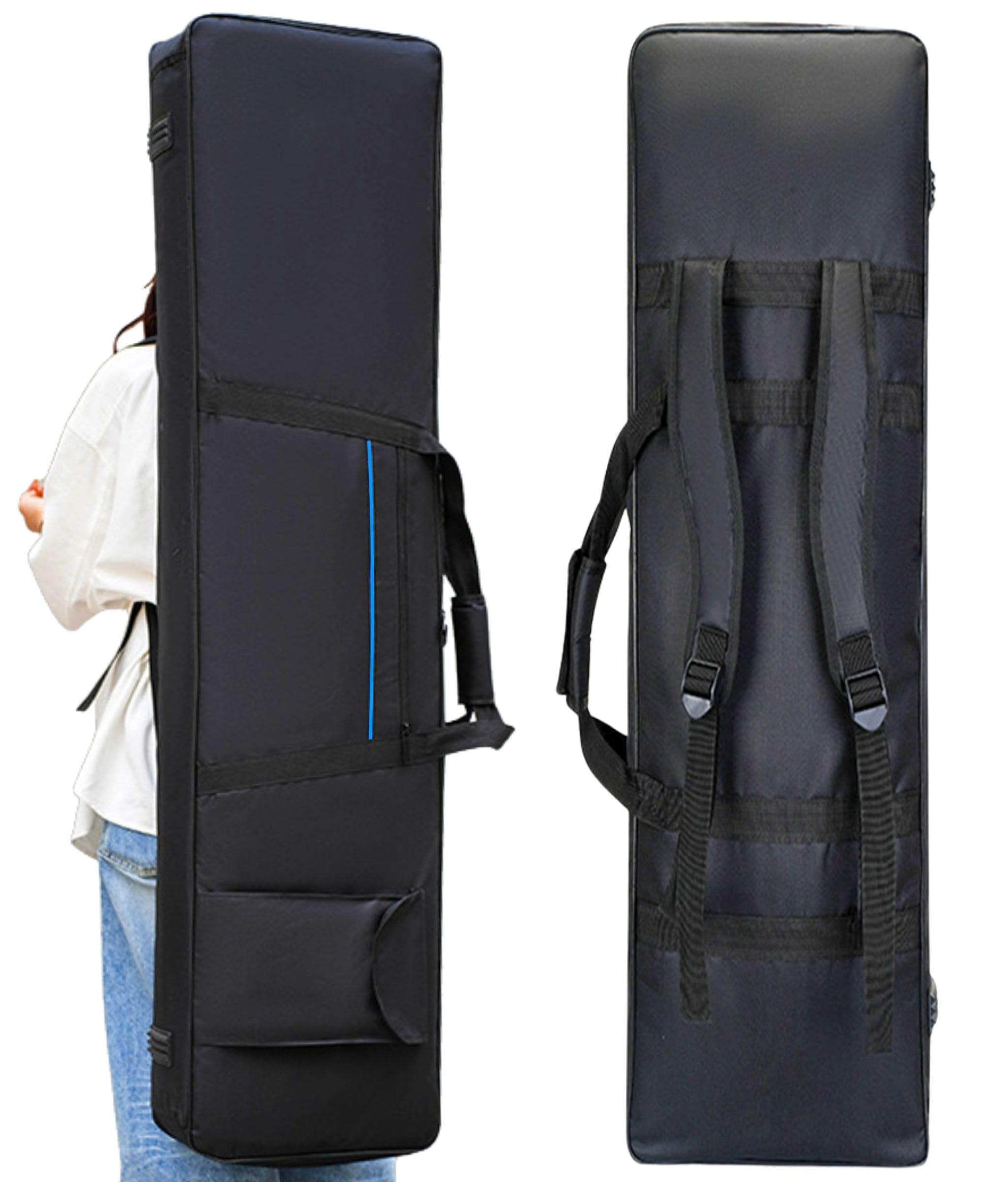 

Сумка-чехол для клавиатуры CHASO для цифровых пианино, 2-сторонний стиль ручной клади/рюкзака, для 88-клавишных клавиатур