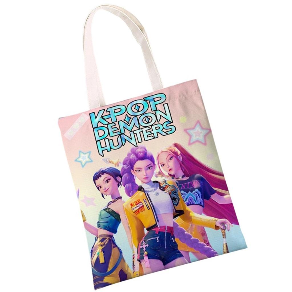 Cartoon Anime Boys And Girls Canvas Bag Shaka Men's Group Hunting Peripheral Double-sided Color Printing Shoulder Bag