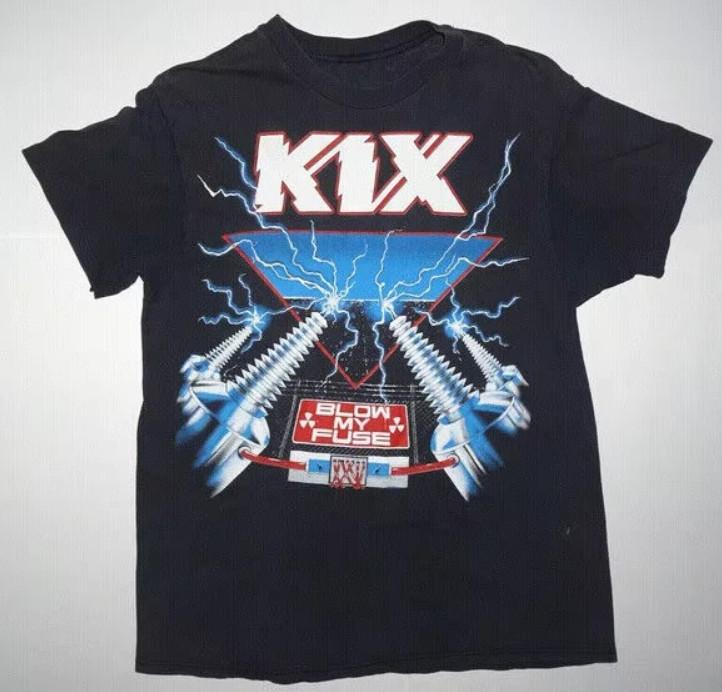 Vintage KIX Band Blow My Fuse Shirt Unisex T-Shirt S