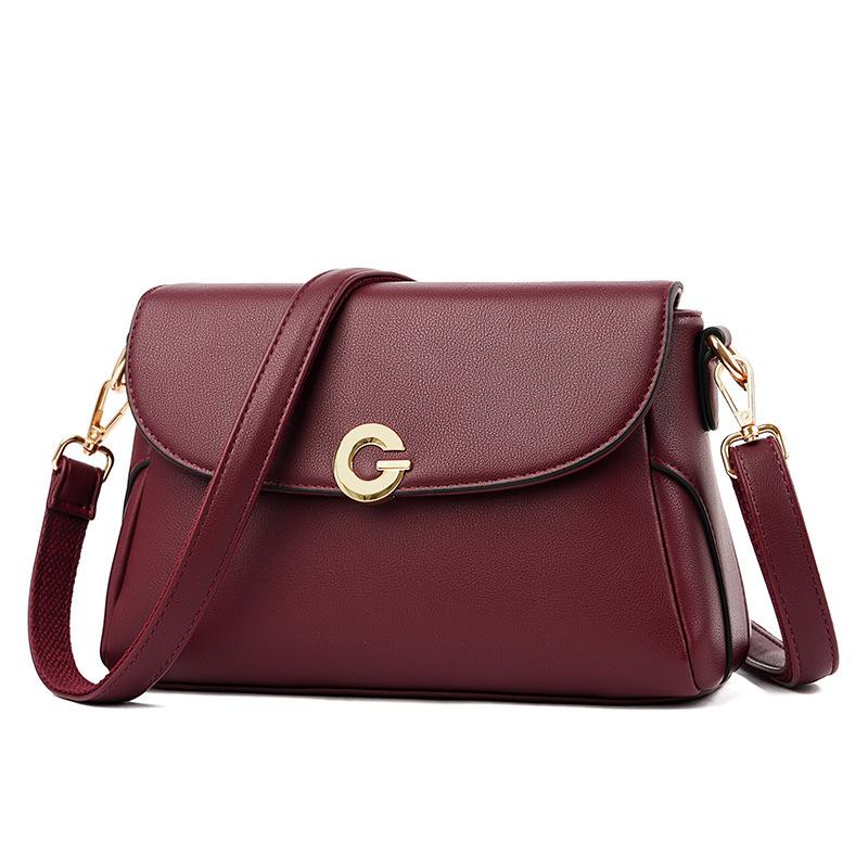 Soft Leather Women's Bags Send Mother Messenger Bags Small 2025 New Versatile Mother-in-law Bags Middle-aged and Elderly Practical Shoulder Bags