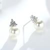 Pyramid Earrings Crown Pearl Diamond Temperament Women's Earrings Ear Jewelry