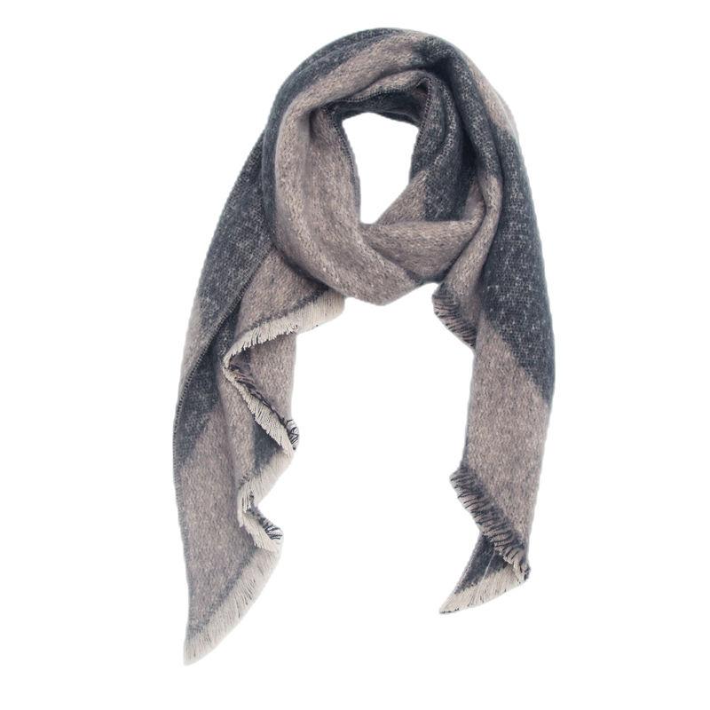 Diagonal Scarf Fashion Women Shawl Yarn Rhombus Shawl Circle Keep Warm