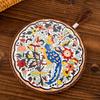 Decorative Heat Mat Vintage Ceramic Trivet, Resistant Pot Holder for Casserole Enamel Elegant Dining Placemat Cookware, Traditional Table Hot Dishes,