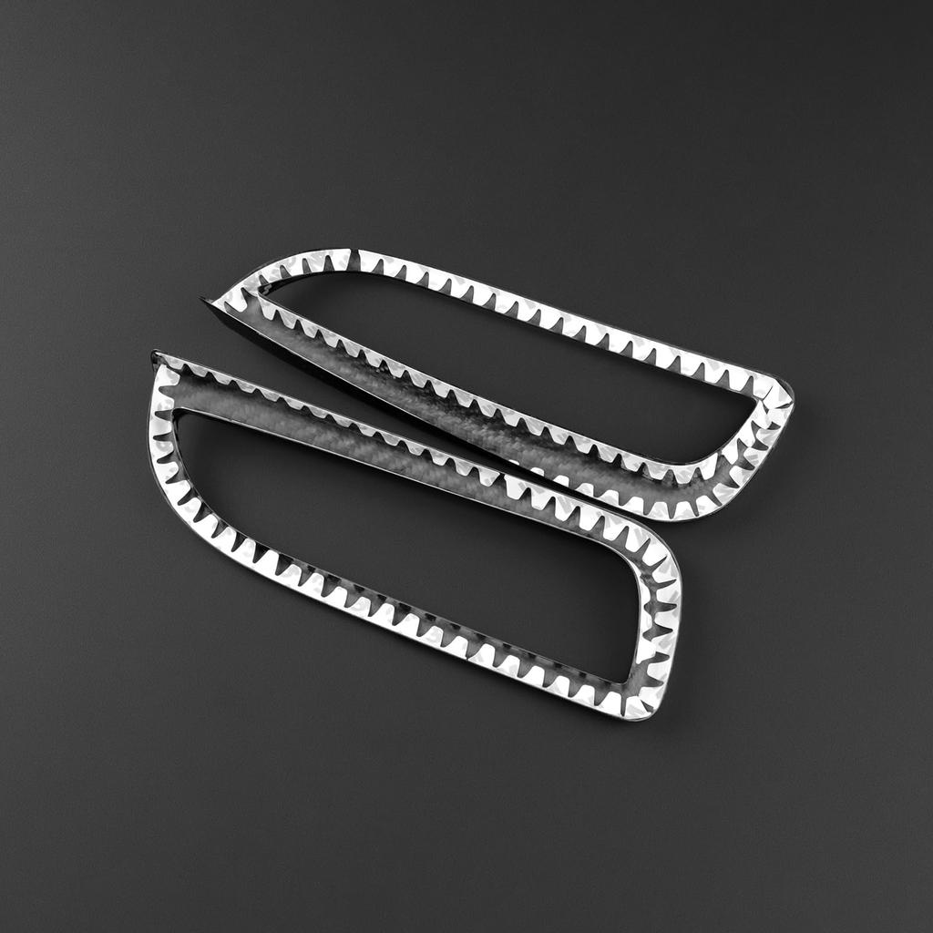 AIRSPEED Carbon Fiber Rear Fog Lamp Decorative Frame Stickers for Abarth Custom Exterior Tape Garnish Carbon 595/695 (2017-2024) - Accessories,