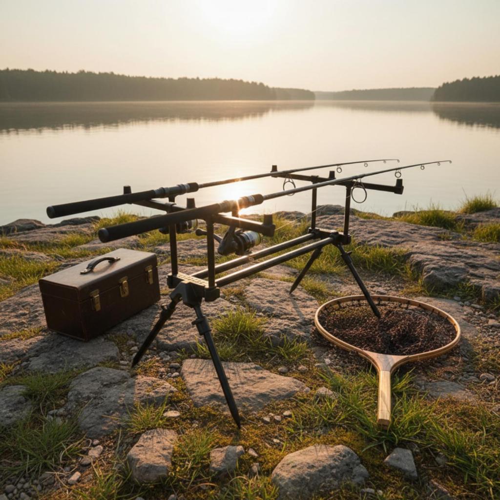 Fishing Rod Tripod Stand Adjustable Telescopic for Anglers,