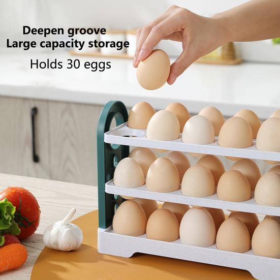 Praktisk eggholder Høy kapasitet Anti-fall Enkel tilgang Kjøleskapsdør Friskholdende eggboks Hjemmeforsyning