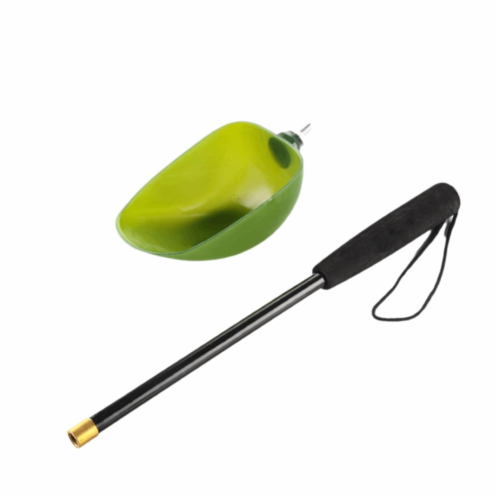 with EVA Handle Carp Fishing Bait Thrower Detachable Baiting Throwing Spoon Lake Fishing