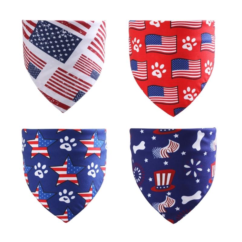 Dog Cats Neckerchief Collar Scarf Saliva Towel Pet Julycostume Accessories Dog Bandanas Soft Triangular Bibs
