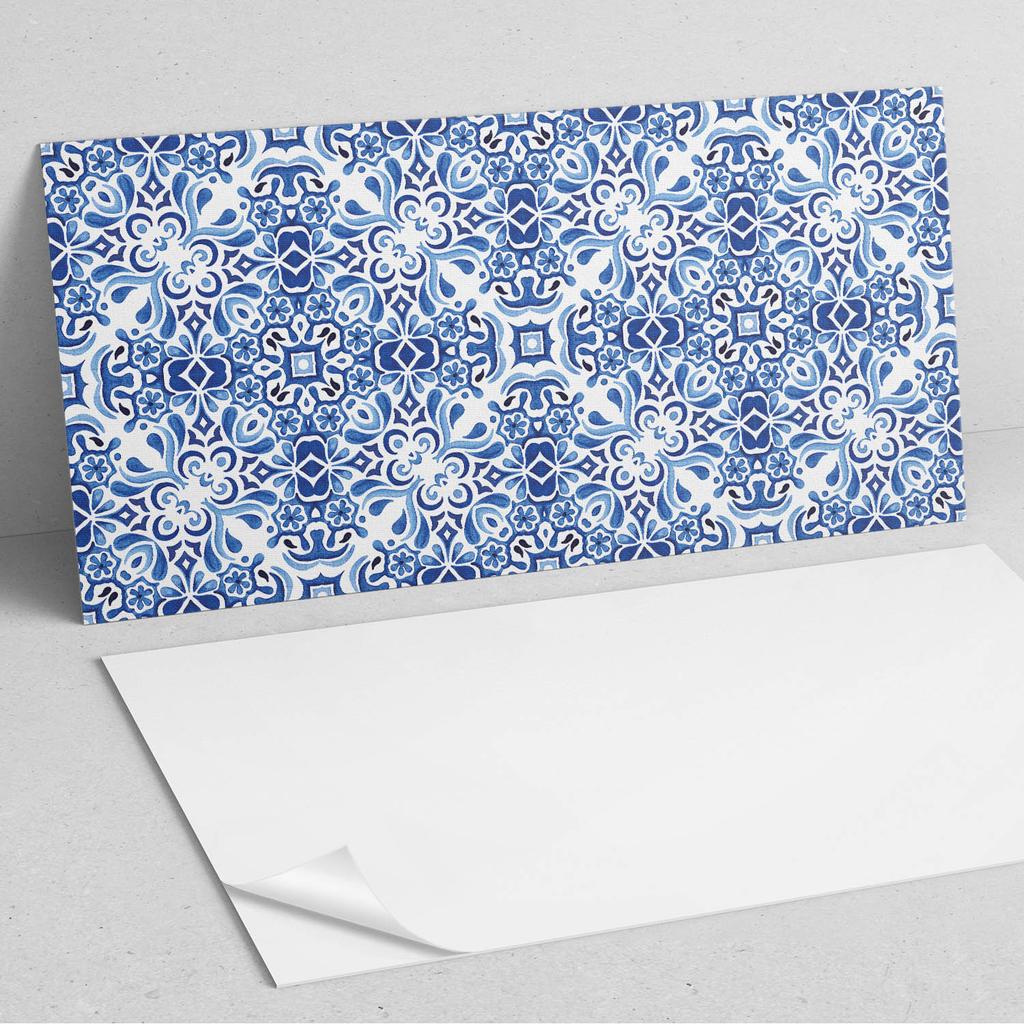 Self-adhesive Decoration with Graphics for the Office or Study 100x50 cm Classic Floral Pattern