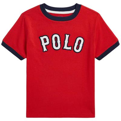 Polo Baumwollstrick Rundhals Kurzarm T-Shirt Kinder Tops 323964464-001
