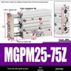 Compact Three-Axis Pneumatic Guided Rod Cylinder 12/16/20/25/32-10/20/40/50/75z