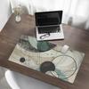 Anti-Slip Protective Desk Mat with Abstract Circles Graphic 90x45 cm