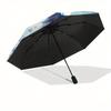 Eeyore,Good Morning Automatic Opening and Closing Umbrella   8 Ribs Windproof Portable Folding Umbrella with Plastic Handle, Suitable for Ca