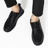 Men's Leather Shoes Lace Up Oxfords Spring Autumn New Comfortable Breathable Unique Simple Casual Men's Black Office Shoes