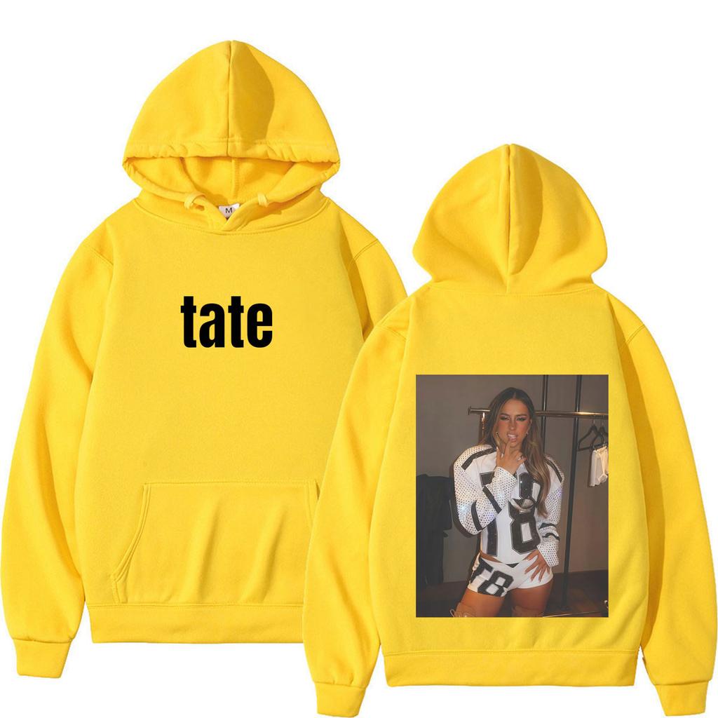 Singer Tate McRae Tour 2026 Print Hoodie neutral Fashion Vintage Sweatshirts Long Sleeves Casual Oversized Hip-hop Pullover
