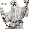 Desktop Micro Landscape Ornaments Halloween Ghost Figurine, Resin Miniature Chain Ghost, Face-Palm Pumpkin Craft for Collections Cute Spooky