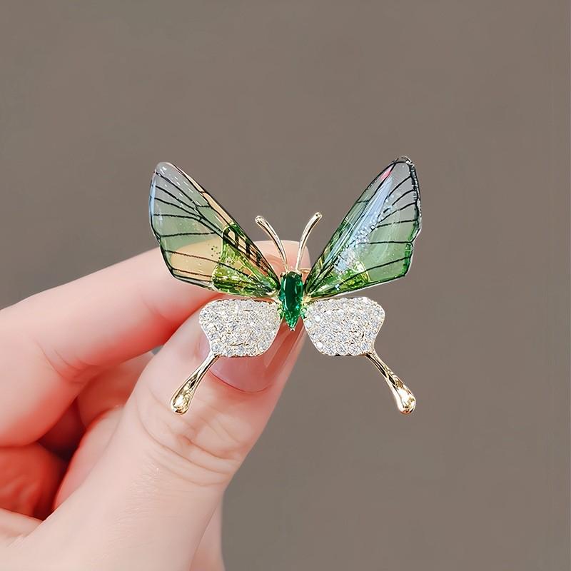 

Корейская элегантная цветочная брошь с животным: Высококлассная женская брошь-булавка для воротника пальто или костюма