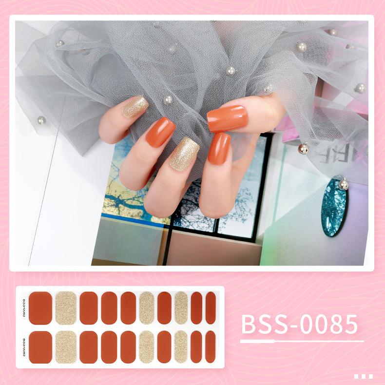 Beauty Stickers Semi-cured Nail Stickers UV Phototherapy Lamp Gel Manicure Stickers Mixed