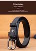 Women's Retro Genuine Leather Belt - Top Layer Cowhide with Pin Buckle, Versatile for Denim and Trousers.