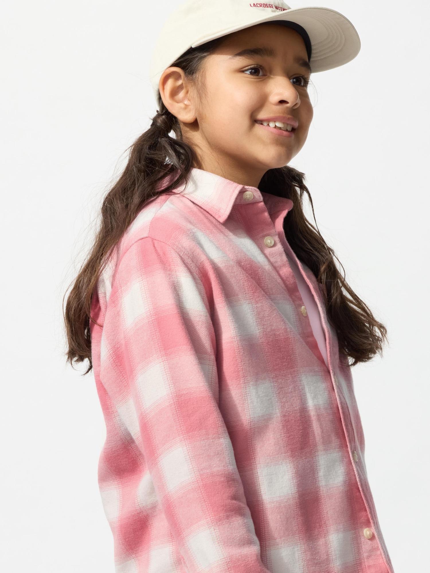 

Uniqlo Kids FlAnnel Check Shirt Long Sleeve A 12 PINK/KIDS 100