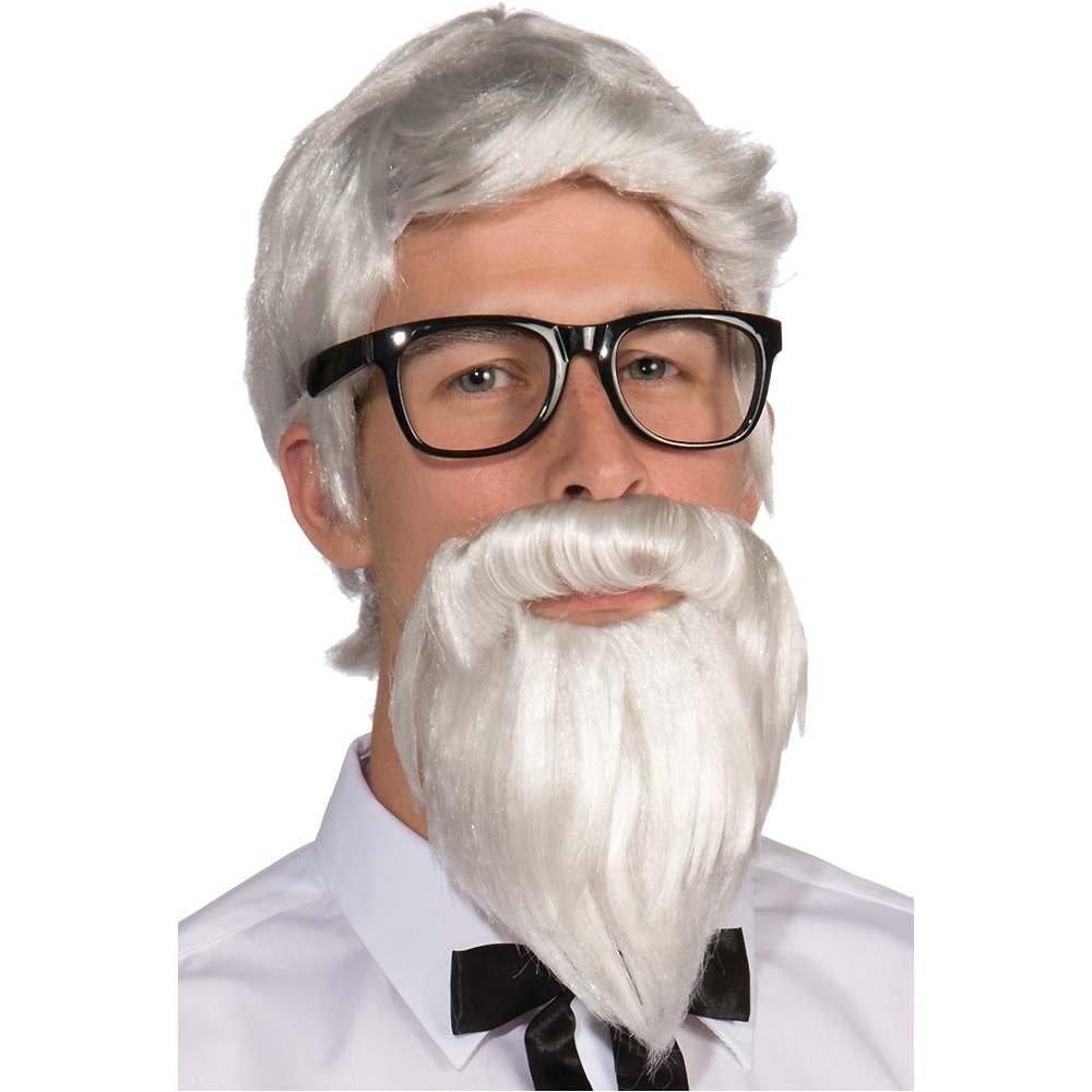 Fake beard/costume: Kentucky Fried Chicken Colonel Sanders wig and fake beard set.