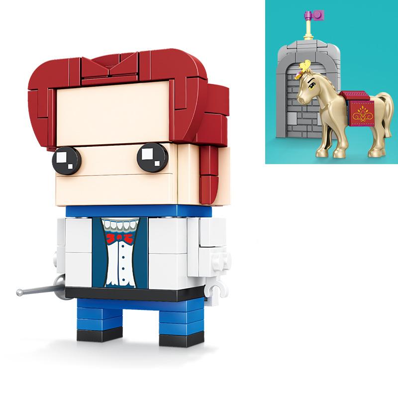 

KAZI большая голова, модель космического человека, строительные блоки из мелких частиц для мальчиков и девочек, детские развивающие игрушки в сборе, подарки