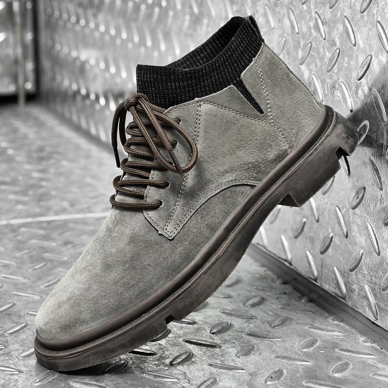 Fashion Hot Selling Men's Ankle Boots Europe America High-quality Height Increasing Shoes Classic Men's Business Dress Shoes Thick Sole