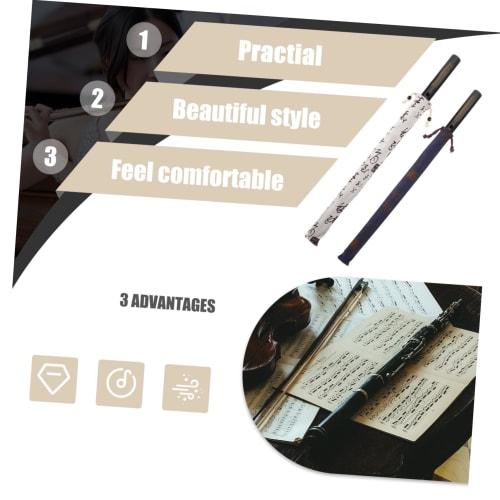 Abaodam Bamboo Flute Protective Bags, Set of 2, Cotton Linen with Drawstring, 39 X 5 X 0.5cm, Lightweight (Approx. 40g), Assorted Random Patterns, Was