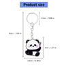 6pcs Stylish Panda Keychain Acrylic Keyring Bag Pendant Animal Lover Accessory Car Interior Decoration Handmade Present