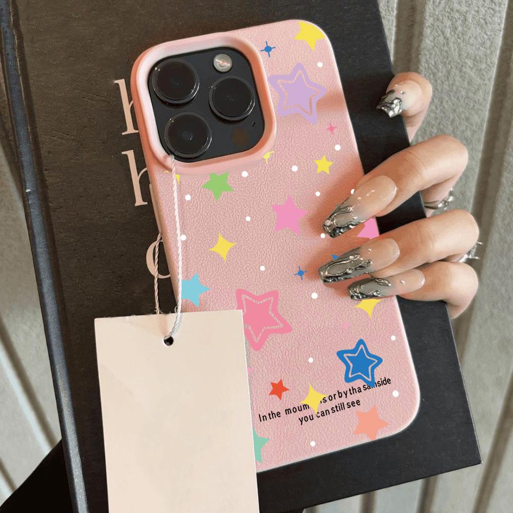 HOT Cool Trendy Stars Lichee leather pattern Phone Case For Samsung S26 S25 S24 S23 S22 S21 S20 S10 Plus FE Ultra 4G 5G Cover