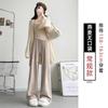 Gray Glutinous Rice Pants Women's Autumn New Loose Straight Small Lazy Relaxed Casual Wide-leg Pants