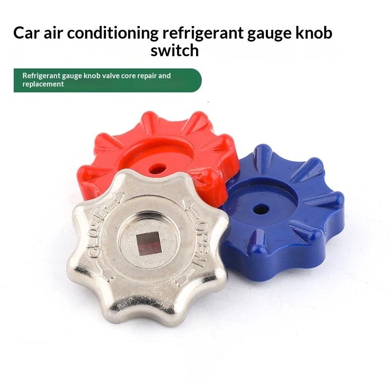 Poignée de roue en plastique/alliage Poignées de robinet Bouton de manomètres de collecteur Hauteur Accessoires d'outils CVC pour climatiseur